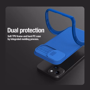 Nillkin CamShield Pro Magnetic Ümbris jaoks iPhone 15 Plus with Camera Protector - sinine