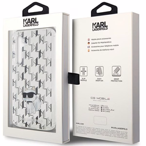 Karl Lagerfeld KLHCS23FEHNCMKLT S23 FE S711 läbipaistev hardcase Monogram Choupette