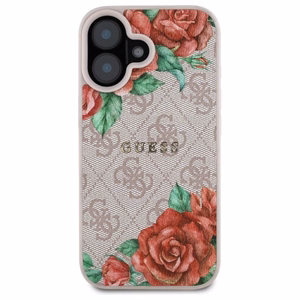 Guess GUHMP16SP4ROPEMCP iPhone 16 6.1" roosa/roosa hardcase 4G Flowers Print MagSafe