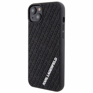 Karl Lagerfeld 3D Rubber Multi Logo ümbris jaoks iPhone 15 Plus - must
