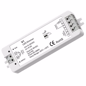 V1 kontroller, 5-36V, 1x 8A, nupudimmer