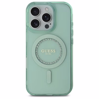 Guess IML Rhinestones MagSafe iPhone 16 Pro Ümbris - Roheline