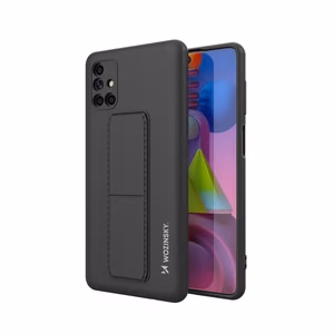 Wozinsky Kickstand Case silikoonist ümbris koos statiiviga Samsung Galaxy M51 jaoks must