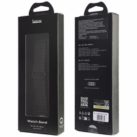 Rihm Audi Logo Synthetic Leather Magnetic Ring jaoks Apple Watch 44/45/46/49mm must