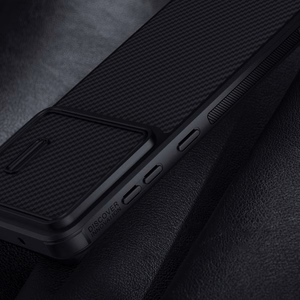 Чехол Nillkin Synthetic Fiber S для Samsung Galaxy S23+ с защитой камеры чёрный