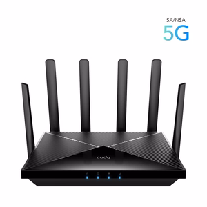 Cudy P5 juhtmevaba ruuter Gigabit Ethernet kahesageduslik (2.4 GHz / 5 GHz) 5G must