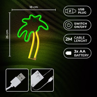 Neon LED Light PALM roheline oranž NNE04 Neolia
