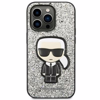 Karl Lagerfeld KLHCP14XGFKPG iPhone 14 Pro Max 6.7 "hardcase hõbedane / hõbedane Glitter Flakes Ikonik