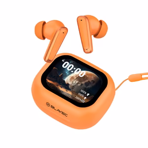 Blavec Bluetooth TWS Kõrvaklapid BW-07 Live LCD ekraaniga (BW07L-O) oranžid