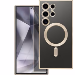 ELECTRO MAG COVER case compatible with MagSafe jaoks SAMSUNG S25 FE kuldne