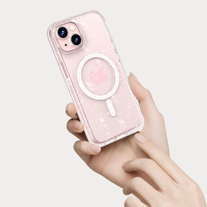 Tech-Protect FlexAir Hybrid MagSafe iPhone 15 Ümbris - Clear Glitter