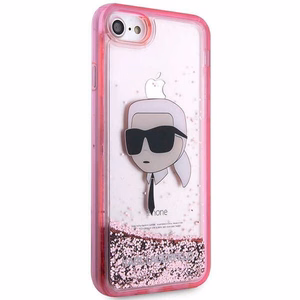 Karl Lagerfeld KLHCI8LNKHCP iPhone 7/8/ SE 2020/2022 roosa/roosa hardcase Glitter Karl Head