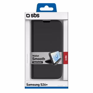 SBS Wallet Smooth Чехол для Samsung S26 Plus с флипом - чёрный