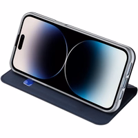 DUX DUCIS wallet ümbris SKIN PRO jaoks IPHONE 15 Pro sinine