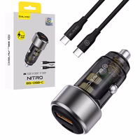 Blavec Car charger BS-05B-C Nitro - USB + Type C - QC 3.0 18W PD 65W with Type C to Type C cable (CCBS05BCN-UCB) black