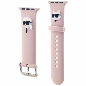 KARL LAGERFELD RIHM KLAWLSLKCNP APPLE WATCH 42/44/45/49MM ROOSA/ROOSA RIHM 3D RUBBER KARL&CHOUPETTE HEADS