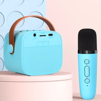 Blavec kantav Bluetooth kõlar WS-07 Karaoke Party 5W 2 mikrofoniga sinine