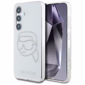 Ümbris Karl Lagerfeld Rhinestones Karl Head Logo Samsung Galaxy S25 läbipaistev