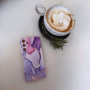 Tech-Protect Icon Ümbris jaoks Samsung Galaxy A56 5G - Marble - Roosa