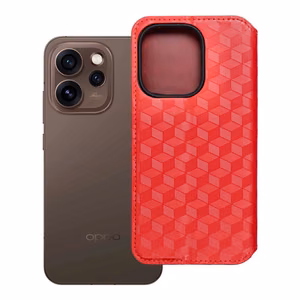 Klappümbris Oppo Reno 15 Pro 5G Cubic Book, punane