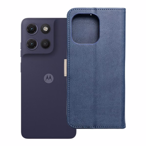 Klappümbris Motorola G17 Split Book, tumesinine ja kreemikas