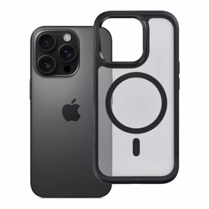 Чехол для iPhone 16 PRO Forcell F-Protect Smoke Hybrid Premium совместимый с MagSafe черный