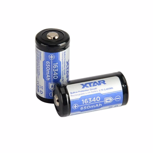 Aku 16340/R-CR123 3,7V Li-ion 650 mAh kaitsega