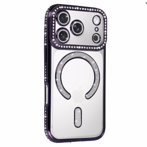 Bling Magsafe Ümbris jaoks Iphone 17 Pro Max purple