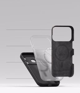 Ringke MagSafe silikoonist ümbris seadmele iPhone 18 Pro – must