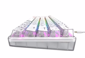 Havit KB903L - mänguklaviatuur (läbipaistev valge)