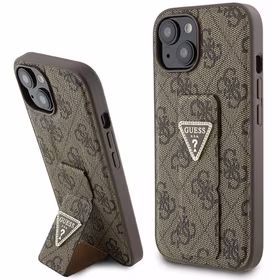 Guess Grip Stand 4G Triangle Strass ümbris jaoks iPhone 15 - brown