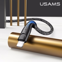 USAMS Punutud kaabel U41 lightning 1m2A must SJ391USB01 (US-SJ391) Fast Charge