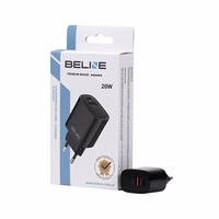 Beline Võrgulaadija 1x USB-C + 1x USB 20W must (ainult pea) PD 3.0 + QC 3.0 BLN2CB20