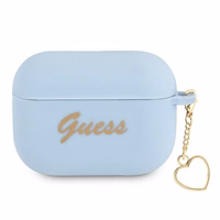 Guess GUAPLSCHSB AirPods Pro kate sinine/sinine Silikoonist Charm Heart Collection