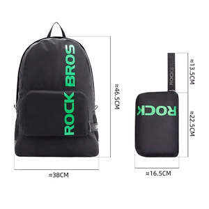 Rockbros H10-BK sportlik kokkupandav seljakott 18 l - must
