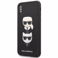 Karl Lagerfeld Saffiano Karl&Choupette Head ümbris jaoks iPhone XS Max - must