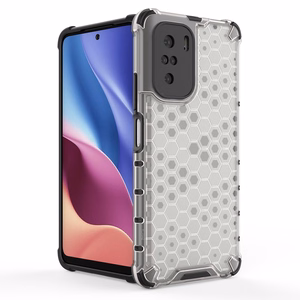 Honeycomb Case armor cover with TPU Bumper for Xiaomi Redmi K40 Pro+ / K40 Pro / K40 / Poco F3 red