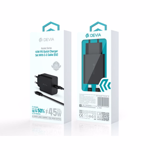 Devia сетевое зарядное устройство Rocket PD 45W 1x USB-C белое + кабель USB-C - USB-C