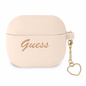 Guess GUA3LSCHSP AirPods 3 ümbris roosa/roosa Silikoonist Charm Heart Collection