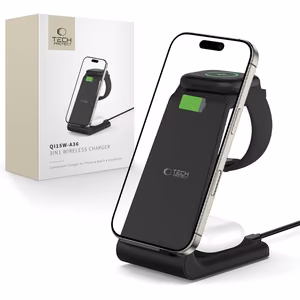 Tech-Protect QI15W-A36 3in1 Charging Station jaoks Apple - must