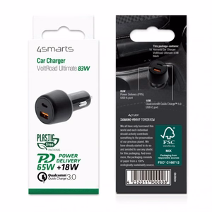Автомобильное зарядное устройство VoltRoad Ultimate 83W с PD и QC черный