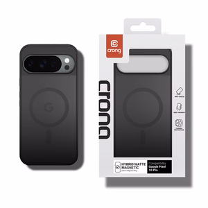 Crong Hybrid Matte Magnetic MagSafe ümbris seadmele Google Pixel 10 Pro XL, must
