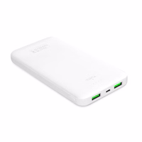Powerbank Puro White 10000mAh 12W 2xUSB-A + USB-C - valge