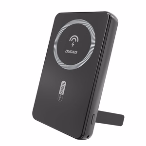 Dudao K14S+ 10000 mAh 22,5 W magnetiline akupank USB-A + USB-C, MagSafe'iga ühilduv, alusega, must