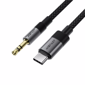 Acefast J11 USB-C 3.5mm mini jack kaabel 1m - must
