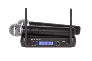 WR-358LD 2-channel VHF wireless microphone set, 2 handheld microphones