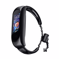 Metallist käevõru Xiaomi Mi Band 3 / 4 / 5 / 6 rihma jaoks - must