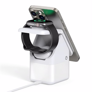 Duzzona W20 15W 4in1 inductive charger for iPhone / AirPods / Apple Watch with night lamp - white