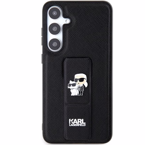 KARL LAGERFELD ümbris jaoks SAMSUNG S24 Plus KLHCS24MGSAKCPK (GRIPSTAND SAFFIANO KC PINS) must