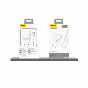 Dudao A26T GaN 25W USB-A, USB-C Laadija - valge